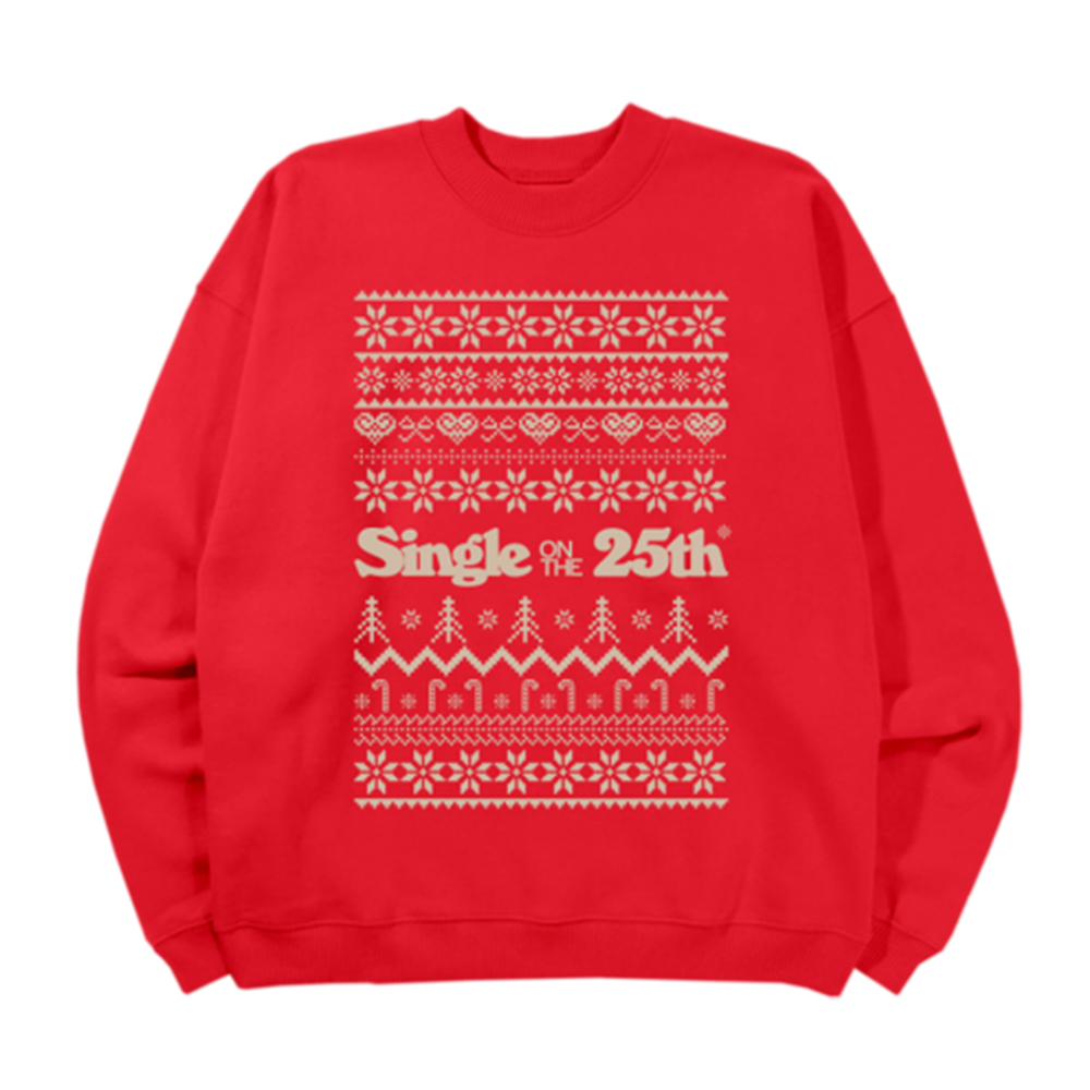 Single on the 25th Red Crewneck